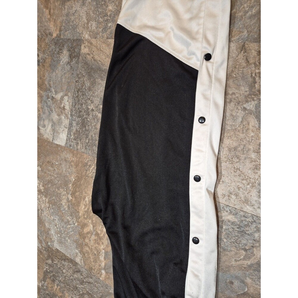 Vintage 90s/00s Athletic Works Black And White Snap Up Track Sports Pants Large - Picture 11 of 16